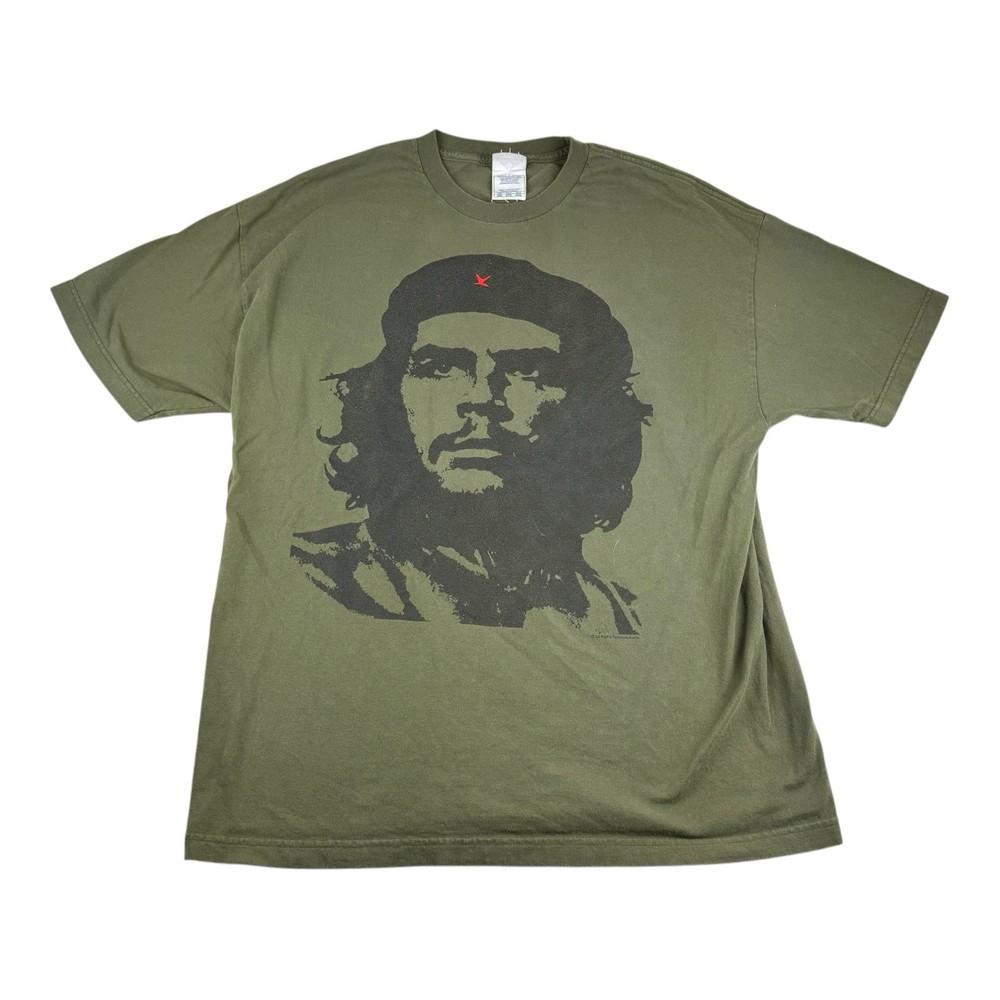 Unisex shirt Cotton Oversize Large Size Vintage Che Guevara T Army Green Revolutionary