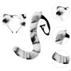 Cat Ears and Tail Set Anime Dress Up Cute Plush Headband for Themed Parties