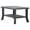 Coffee Table - VIDAXL - Anthracite - Weather-resistant - Storage Shelf - Lightweight