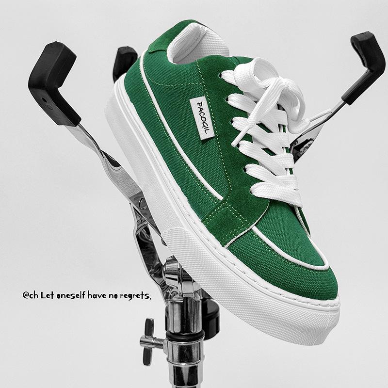 2025 New Canvas Board Shoes Trendy with Hong Kong Style Retro Student Sports Guochao Youth Men's Shoes Fashionable and Casual Large Size