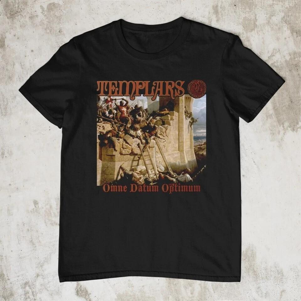 Тамплиеры Omne Datum Optimum Черная Футболка Все Размеры Унисекс Футболка M