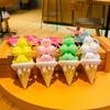 Unique Cream Ice Stack Keychain Adorable Silicone Cartoon Bag Accessory
