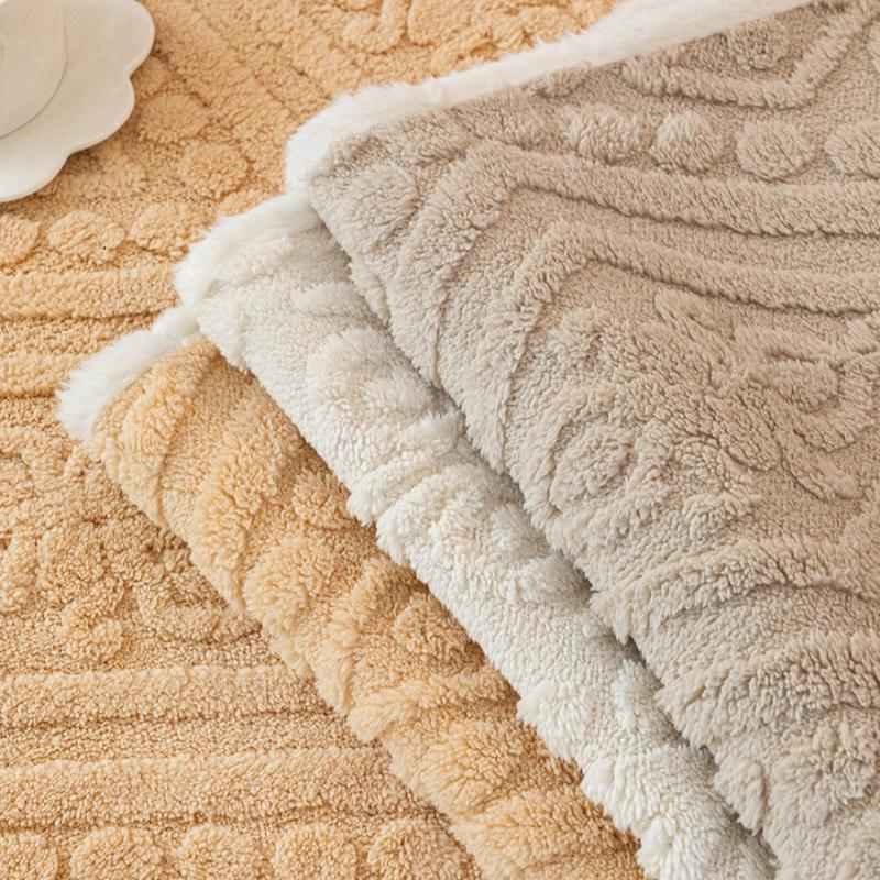 Vanilla Style Heavyweight Couch Cover Mats Cozy Cotton Lint Cushion Fresh Fall And Winter Anti-Slip Sofa Protector