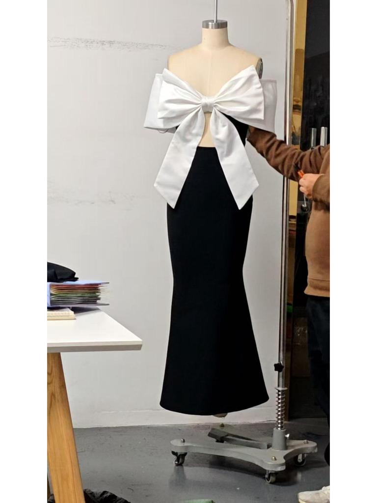 Abito Benda con Fiocco in Raso Estate 2025 - Gonna da Sera Sexy