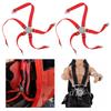 2PCS Simulated Driver Seat Belt Safety Simulation Strap for Axial 1 10 90018 RC Course TruckRed