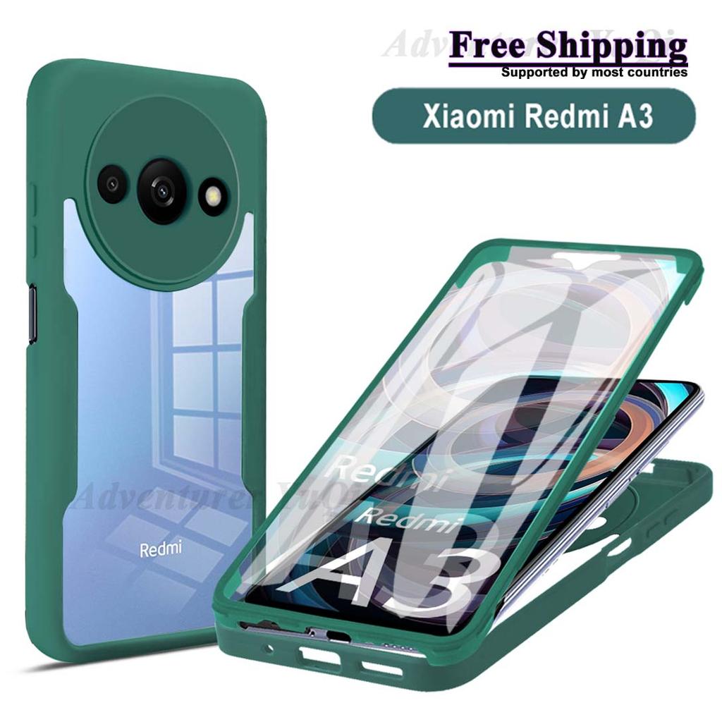 Für Redmi A3 Xiaomi 360 Handyhülle Vollständiger Schutz Bildschirmschutz Kameraobjektiv Bumper Hülle Funda