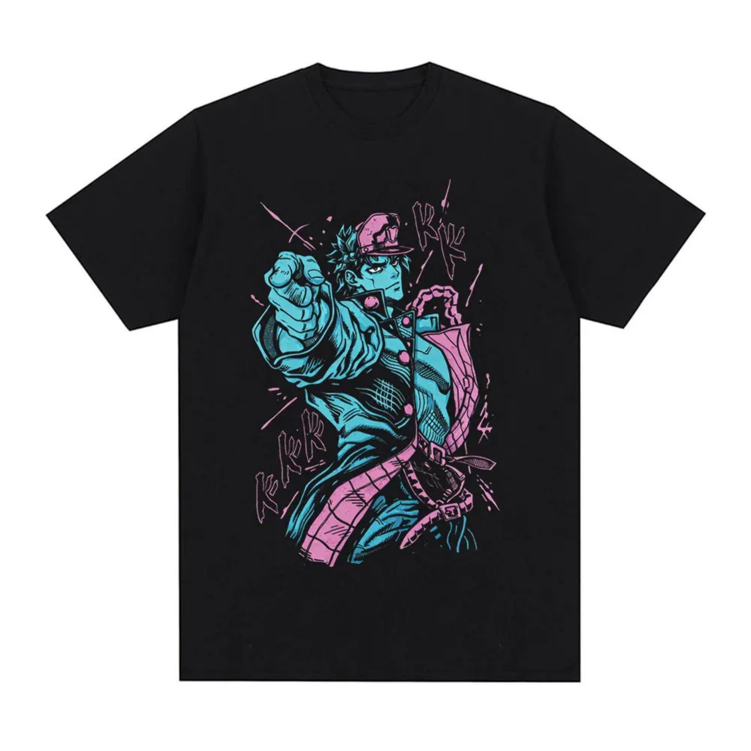 

Аниме JoJo s Bizarre Adventure Джотаро Куджо Манга Футболки Мужская Одежда Повседневная Харадзюку Хлопок Короткий Рукав Футболки Уличная Одежда S разноцветный