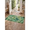 Tapis décoratif - EDEN - 45 x 75 cm - Feuillage tropical - 100% polyester flanelle - Toucher très doux