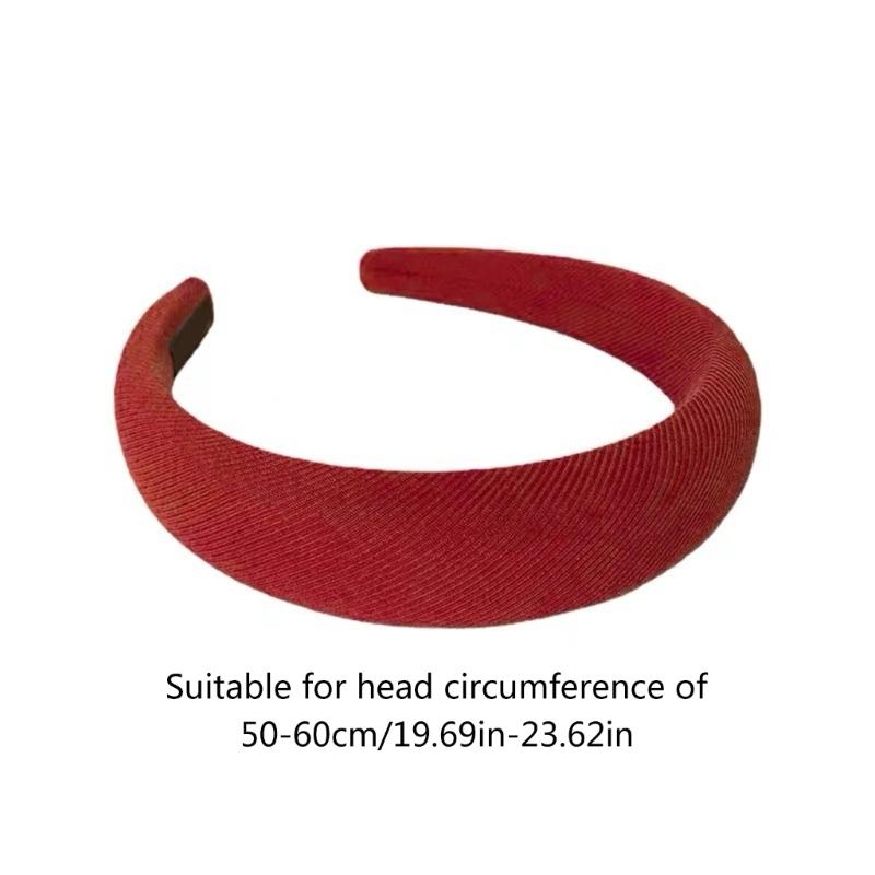 Christmas Theme Red Headband for Women Girl Non-Slip Festival Headband Makeup Hairhoop Soft Sponge Hairband Accessories