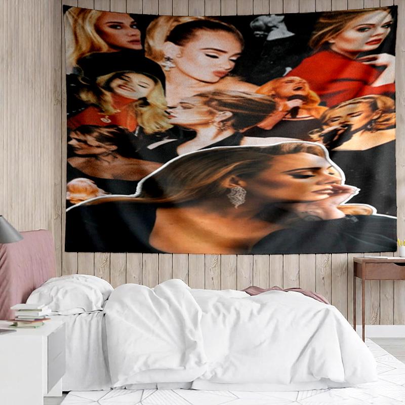 1PC A-dele's pop music K-pop music group Tapestry Accessories for Bedroom,Livingroom, dormitory Room Wall Decor Fan Birthday Gifts