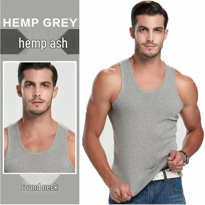 Men s Pure Cotton Sleeveless Vest - Sweat-Absorbing Summer Sports Base Layer XL
