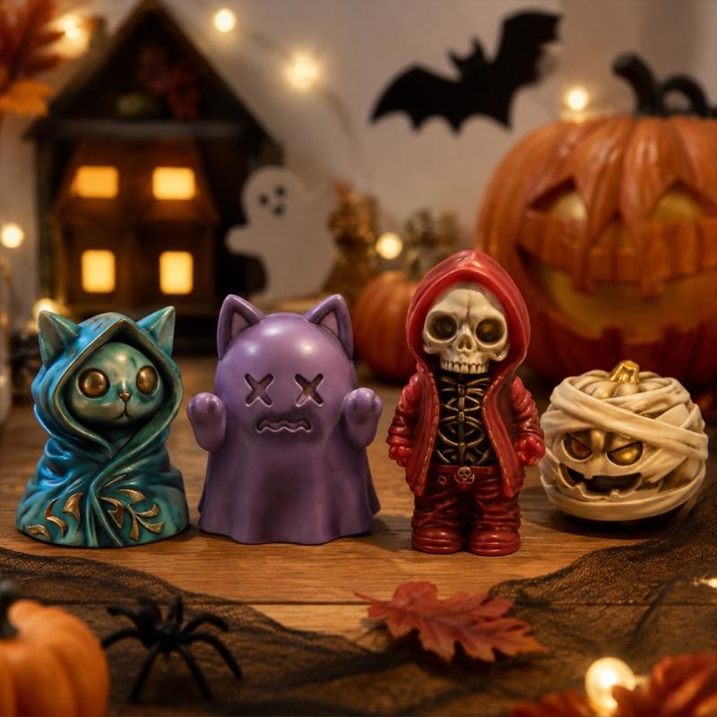 Handmade Craft Casting Mould for Seasonal Candle and Soap Projects, Single Piece for Halloween Party Table Styling and Display
