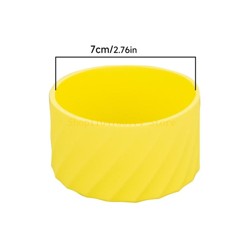 6 Stück Weicher Silikon-Getränkebehälter-Schutz 7,5 cm Durchmesser Stoßdämpfende Becherhülle Für Zuhause Büro Outdoor Top-Angebot