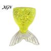 Stress Relief Hand Toy Transparent Fish Tail Squeeze Glitter Simulated Fishtail Anxiety Sensory Slow Rising Ball Decompression Gadgets Relaxation Desk