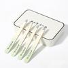 Xiaomi 4pcs Stainless Steel Gradient Color Tweezers Set - Precision Curved Eyebrow, Beard, and Mustache Hair Removal - Comfort Grip, An