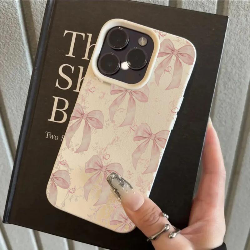 

Brown Bow Print Design Phone Case For iPhone 17 Pro Max 16 Plus 15 14 13 12 11 Pro Max 16E 17Air XS X XR Soft Cover iphone 11 Pro