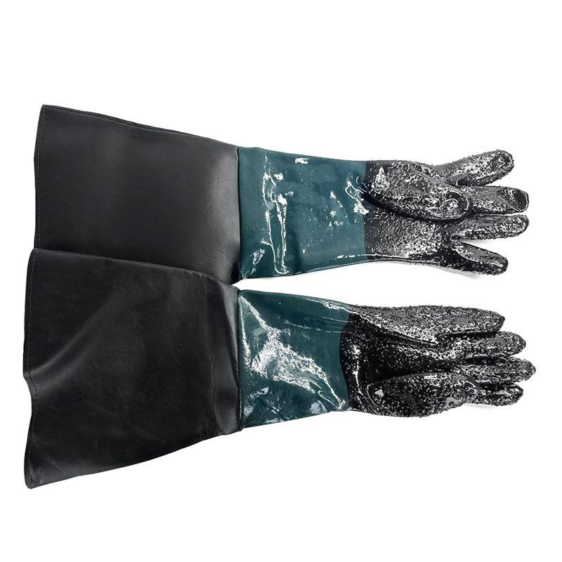 Feb.Blast Rubber Gloves For Sandblasting Sandblaster Sand Blast Cabinet Sandblasting Gloves Sandblaster Replacement Parts 23.6 I