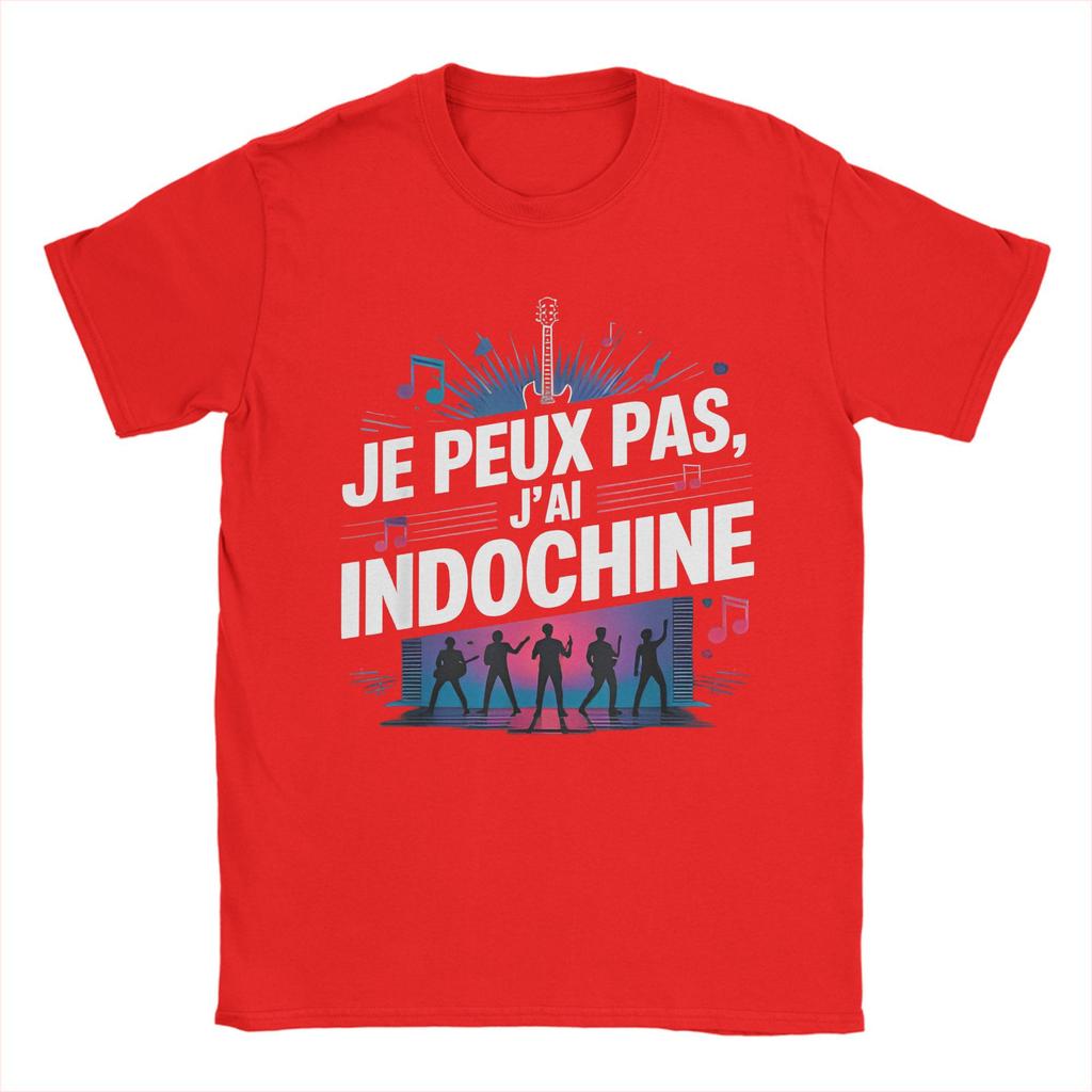 Novelty Indochine Arena Tour 2025 Fan T-Shirts Men Crewneck Cotton T Shirts Pop Rock Short Sleeve Tee Shirt Unique Clothes