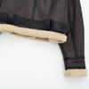 Winter Frauen Streetwear Faux Lamm Leder Pelz Kurze Jacke mit Gürtel Moto Biker Dicken Warmen Schaffell Mantel Outwe