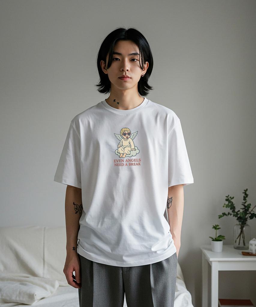 DRIFTOUT Even Angels Need A Break Short Sleeve T-Shirt (3 Colors)