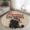 Christmas Gnome Carpet Holiday Decor Soft Non-Slip Rug Cartoon Cute Kids Room Soft Festive Round Mat Winter Seasonal Decor