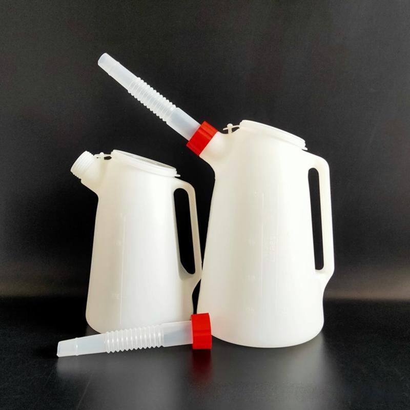 Practical Oil Pot 2/3/4 Liter Oil Measuring Jug for W/ Long Spout High Density Graduated Measuring Container for Motorcy