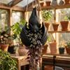 Plastic Bat Hanging Planter Gothic Style Bat Wing Flowerpot Hanging Succulent Planter Patio