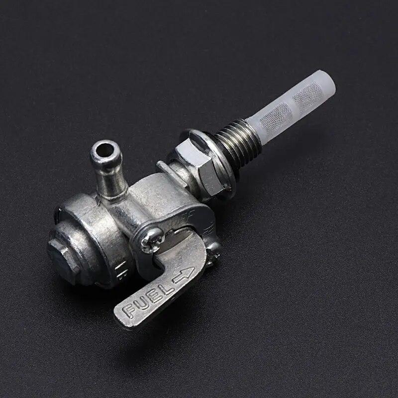Gas Tank Fuel Switch Shut Off Valve Pump Tap Petcock For Gasoline Generator Engine Oil Tank 1/4" Hose ON/OFF 90 Degree Rotation
