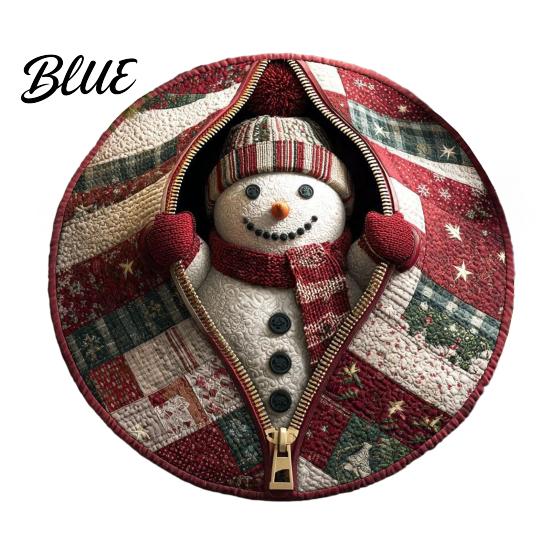 Entryway Christmas Runner 3D Rug Illusion Area Round Decorative Soft Comfortable Seasonal Rug Floor Mat Festive Carpet for Indoor Home Living