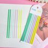 Colorful Extra-Fine Transparent Index Tabs - Fluorescent Multi-Color Sticky Notes for Students