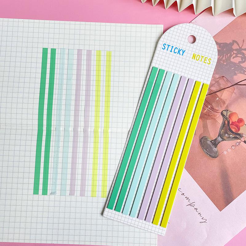 Colorful Extra-Fine Transparent Index Tabs - Fluorescent Multi-Color Sticky Notes for Students