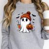 Halloween Ghost Sweatshirt Cute Halloween Pullover Halloween Women's Hoodie Spooky Season Tee Trick or Treat Sweatshirts