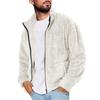 Mens Jacket Cardigan Long Sleeve Full Zip Open Front Thermal Coat Fall Winter Outwear