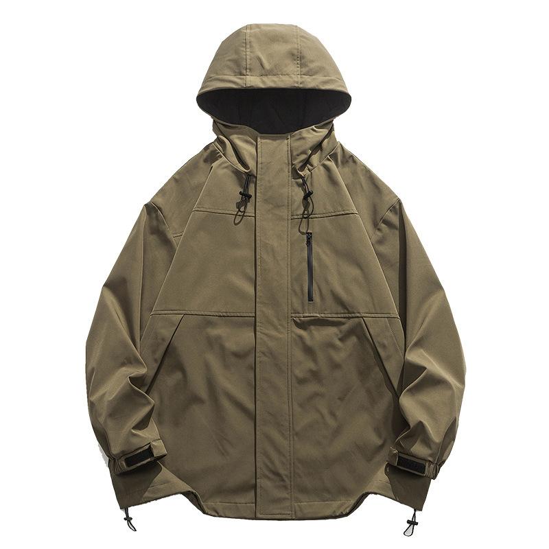 Work Jacket Women's Spring and Autumn New Mountain Style Outdoor Hong Kong Style Ins Couple Style Jacket Men's Hooded Jacket