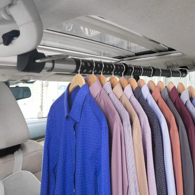 Barra de Ropa Automática Retráctil Organizadores de Vehículo Expandibles Solución de Almacenamiento Interior a Prueba de Óxido Fácil de Usar para la Carretera