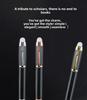 Insert Metal Signature Pen Business Gift Ballpoint Pen Rotating Pen Cap Crystal Head Top Black Ink Logo Printing