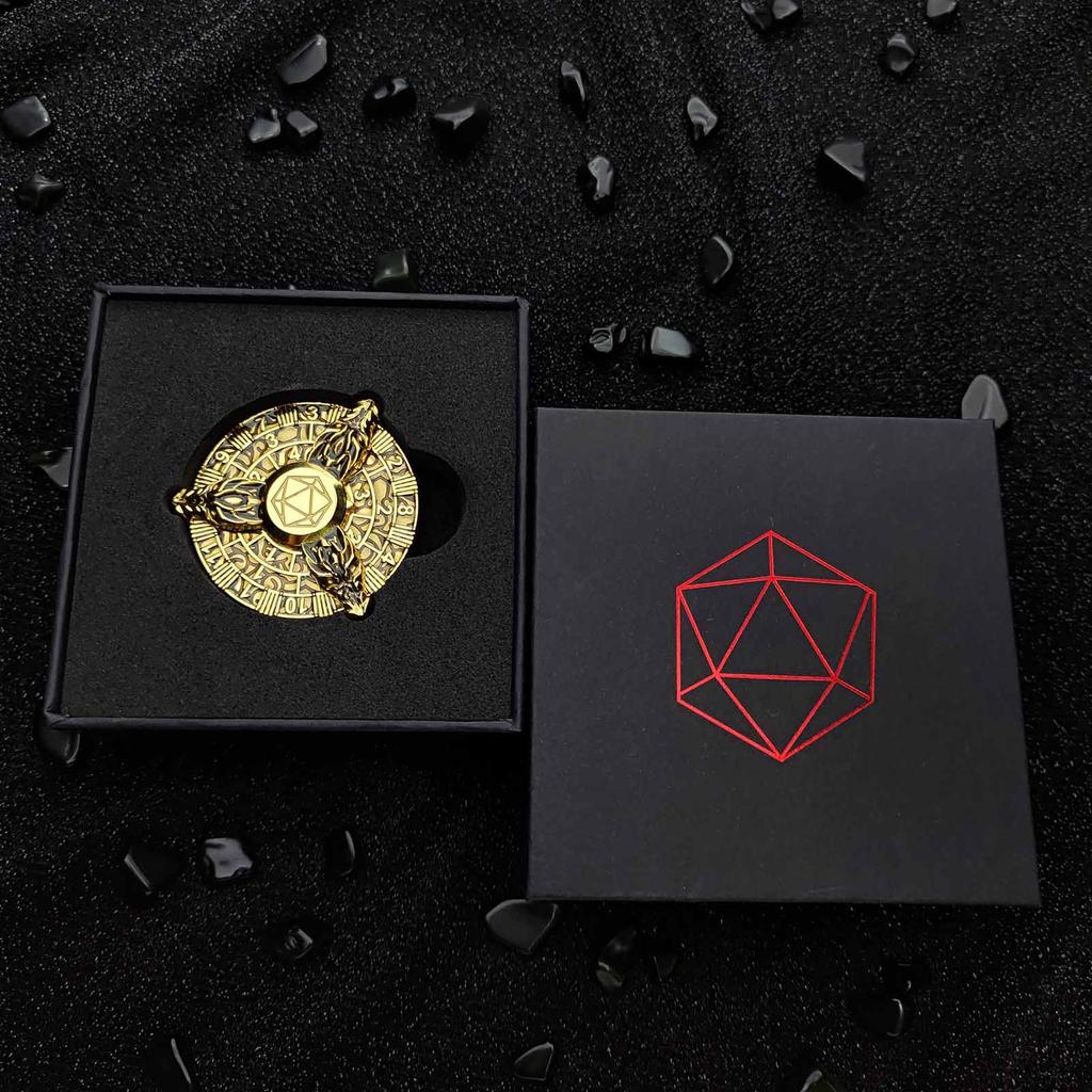Metal EDC Fidget Spinner Dice Roller Antistresse Gyro Relieve Stress Relief Toy Handle Spinning Top Tip Cool Things Novelties