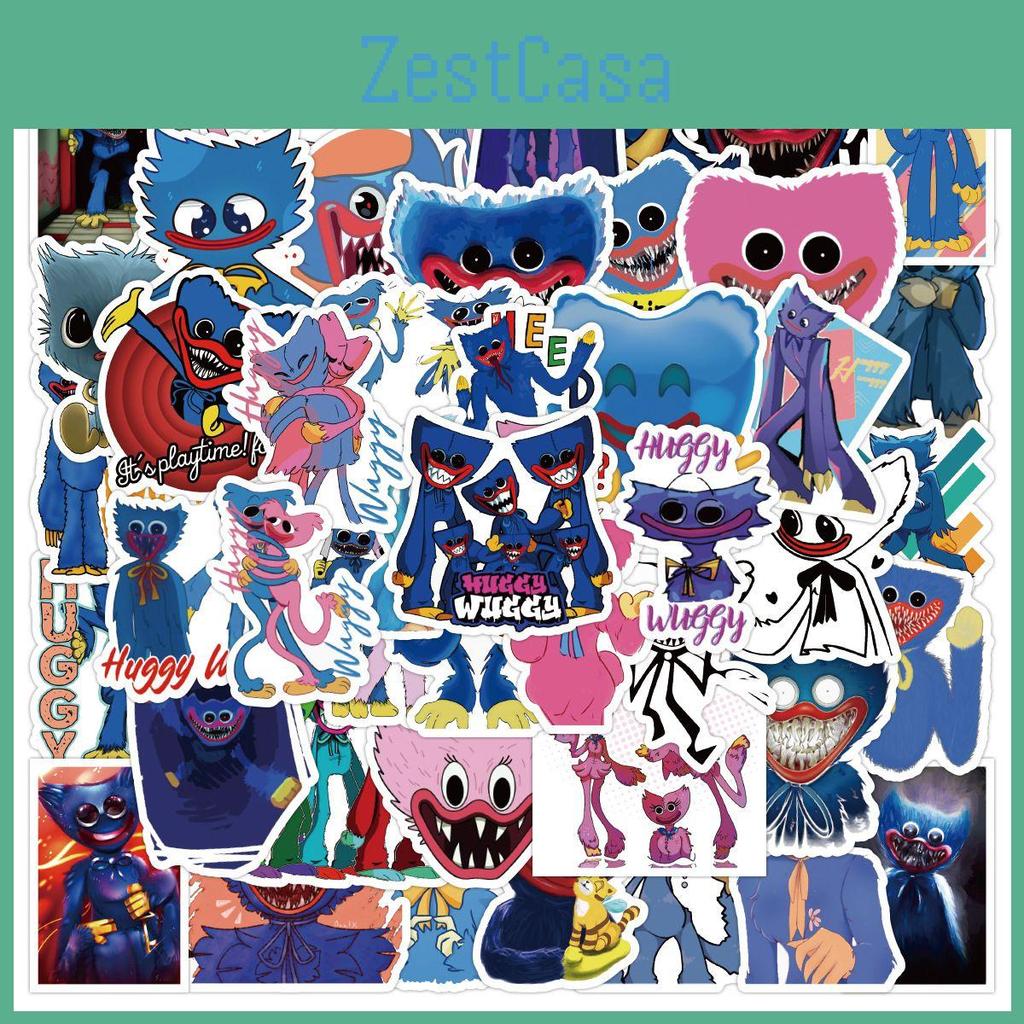 50 Pvc Pcs Poppy Playtime Huggy Wuggy Waterproof Stickers Cartoon Graffiti Anime