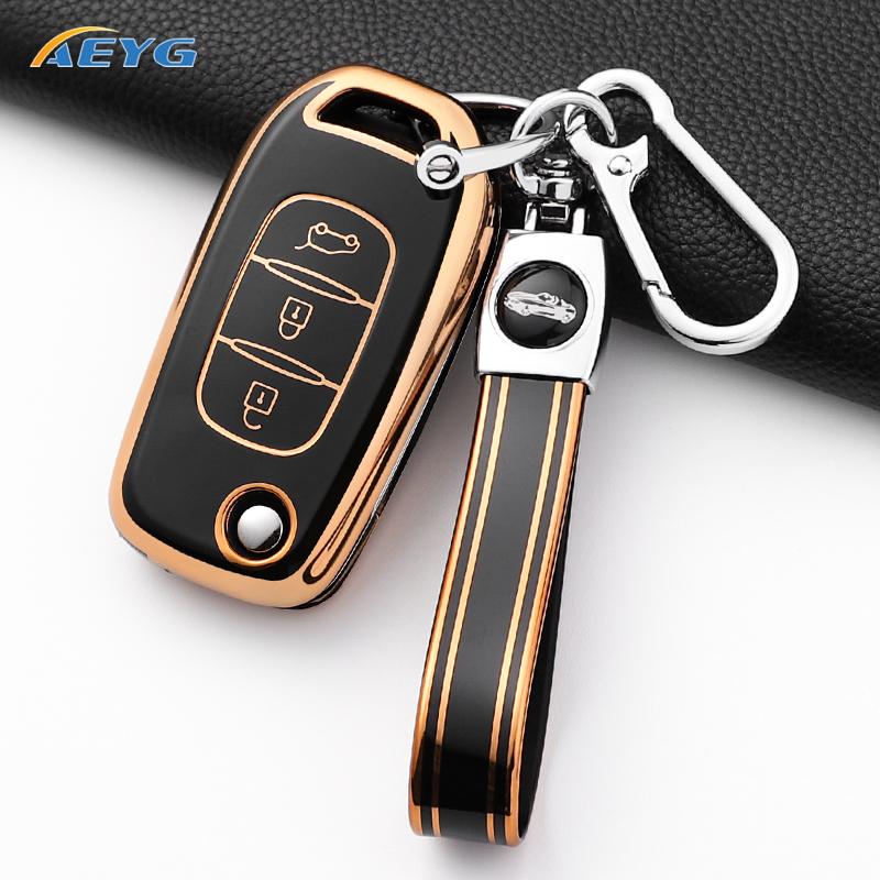 Car Key Case Cover Fob For Lada Vesta Granta Xray Kalina Priora Sedan Sport For Renault Fluence Clio Megane Keychain Accessories