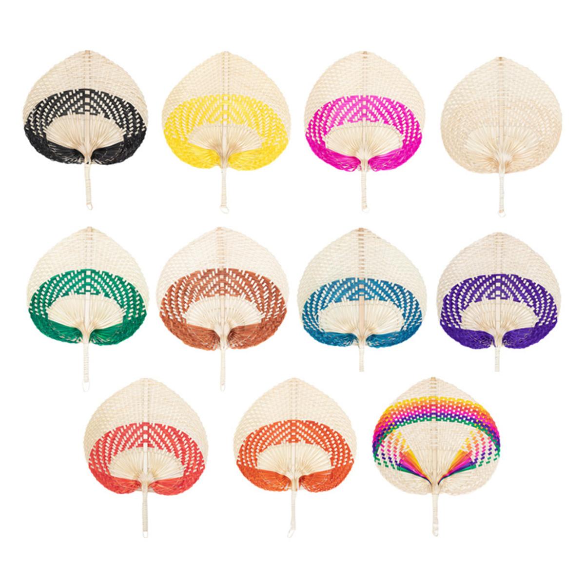 

Веер ручной работы из натурального бамбука, рафии, ручной веер из пальмовых листьев в китайском стиле, летний охлаждающий веер, украшение для свадебной вечеринки