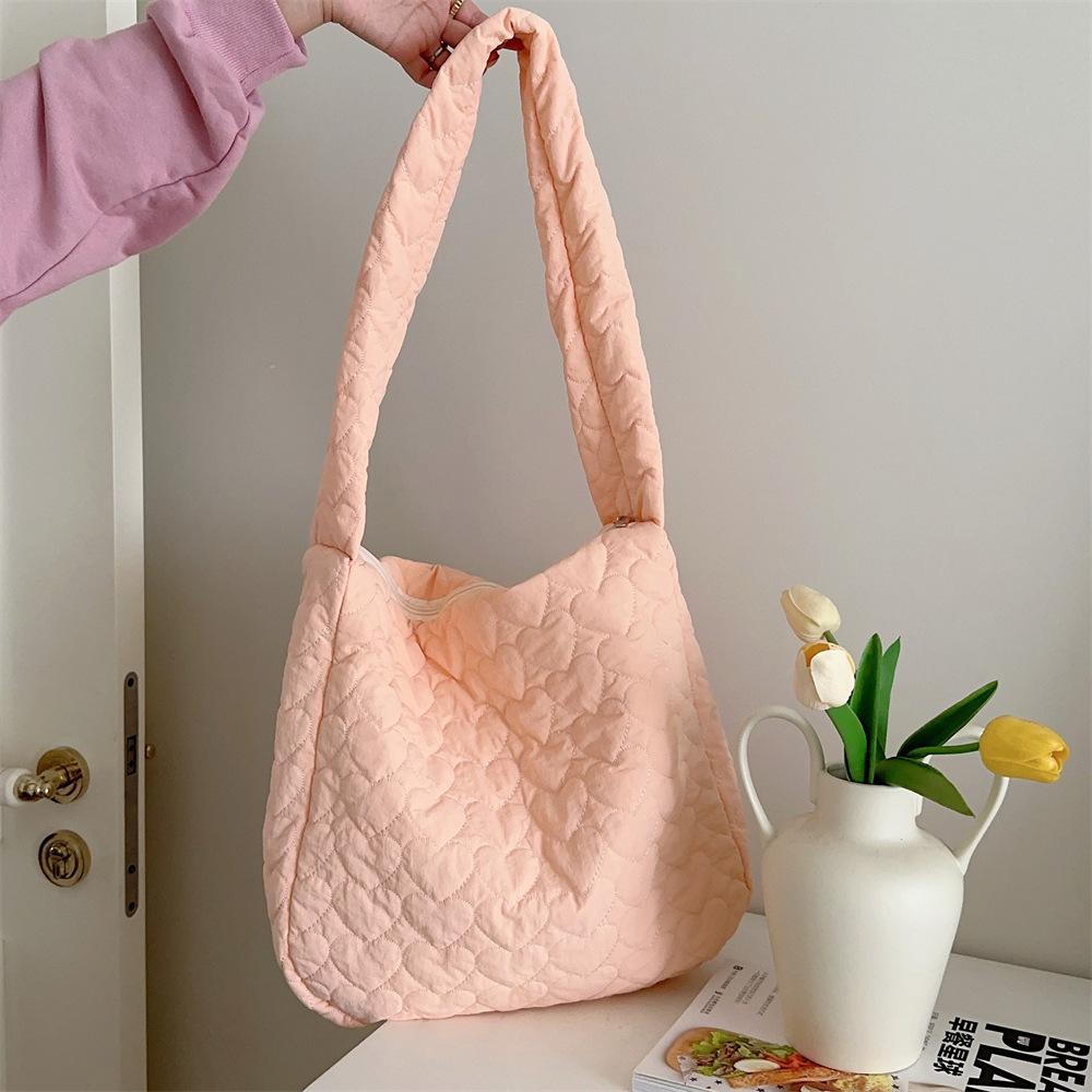 

Стеганая хлопковая сумка-тоут Love, дорожная сумка-мессенджер, женская сумка-мессенджер из холста большой вместимости