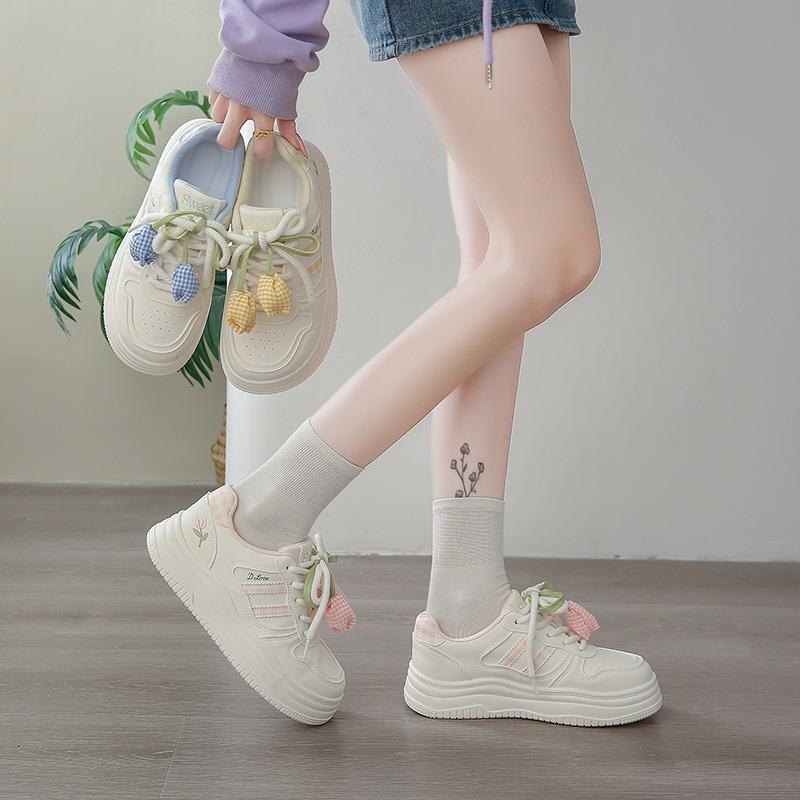 Pinke Plateau-Sneaker für Studentinnen, Sommer, neues Nischendesign, atmungsaktive Sportschuhe