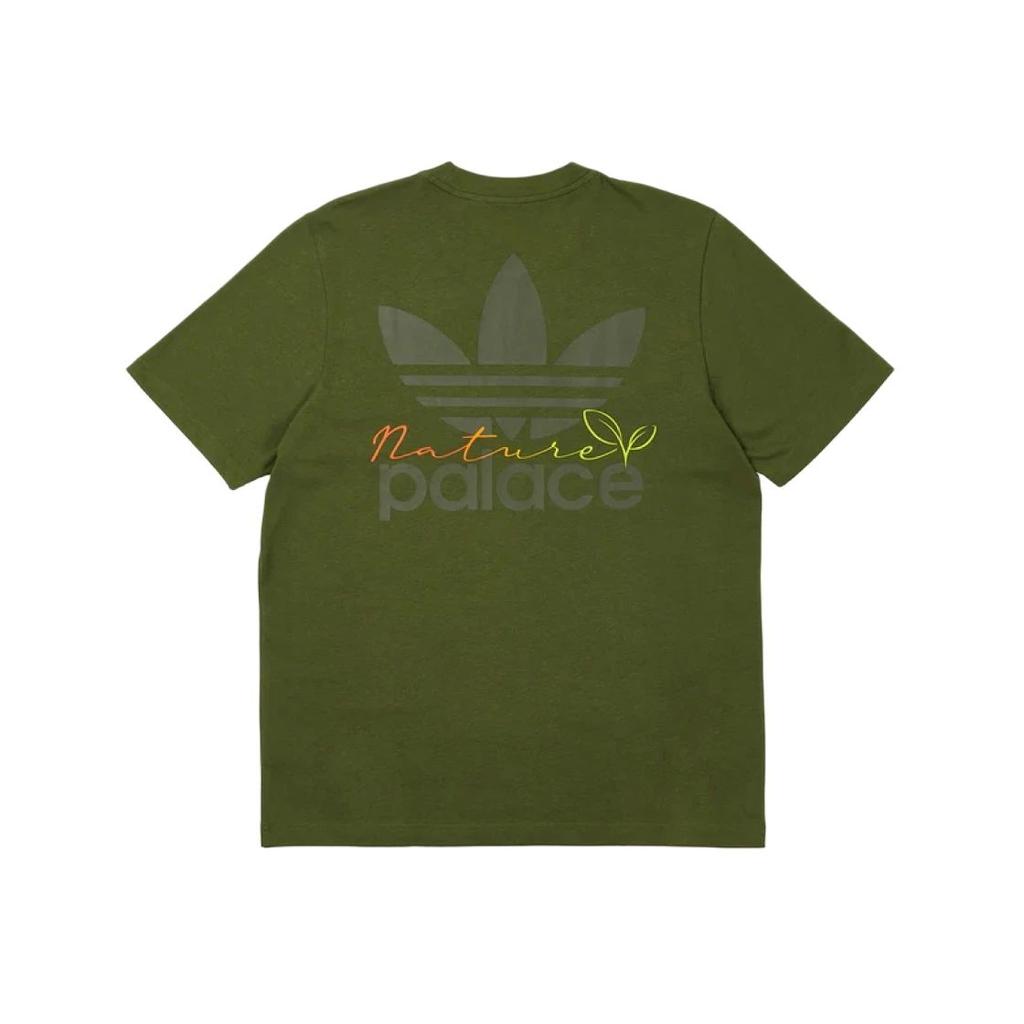 adidas Originals X PALACE Crossover SS22 SS22 Back Logo Printing Short Sleeve Green T-Shirt Men's HM9197