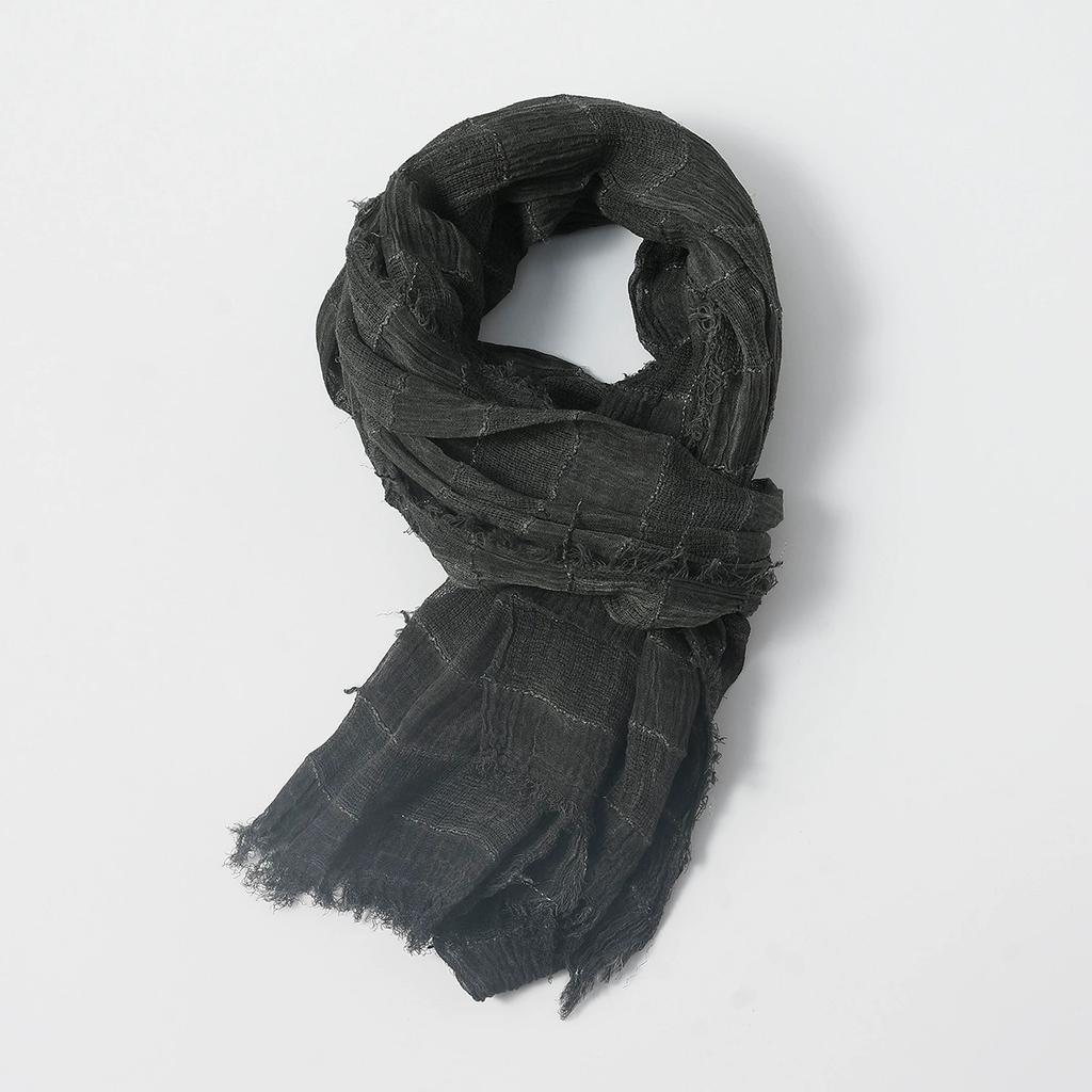 New Men Scarf Plaid Yarn-Dyed Striped Men'S Scarves Short Tassel Long Shawl Autumn Winter Male Accessories Wraps
