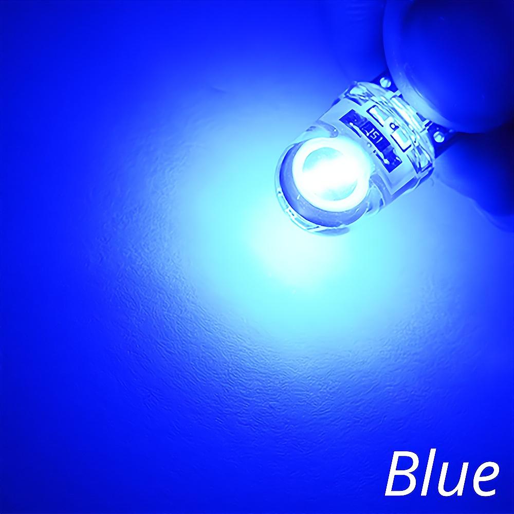 10X Auto T10 Led Cold White Blue Pink 194 W5W LED 168 COB Silica Car Super Bright Turn Side License Plate Light Lamp Bulb DC 12V