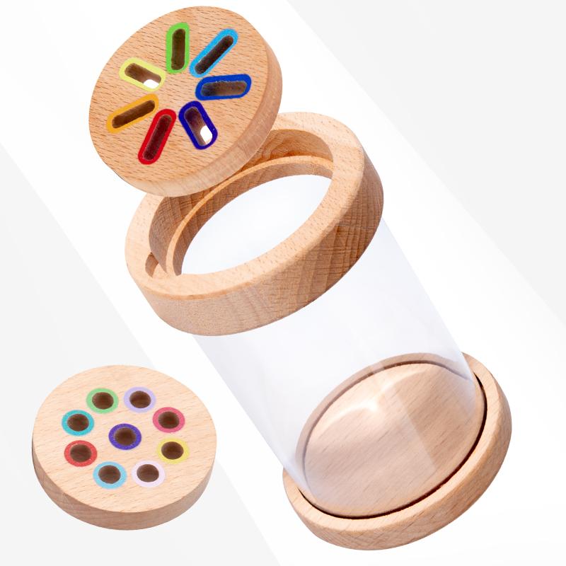 2 In 1 Color Sorting Game, Multicolored Sticks Toys,Color Classification Cup With Transparent Acrylic Cup Body And 2 Cup Lids