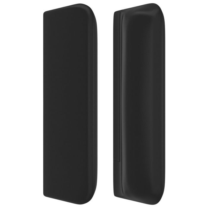Tête de lit - MAISON EXCLUSIVE - Avec oreilles - Similicuir noir - Hauteur réglable - Pieds en bois