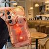 Phone Case: 2D Flat Samsung Galaxy A34 A35 M05 M06 S20 S22 S21 FE Plus 5G Protective Case, a Pair of Pink Teddy Bears, Christmas and Halloween Gift