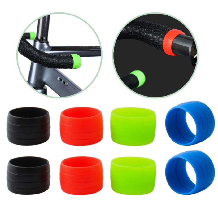 2Pcs Bike Handlebars Strap Tape Fixing Silicone Rings Elastics Strap Fixing Rings Tape Plug Bike Handle Grip Wrap Plug