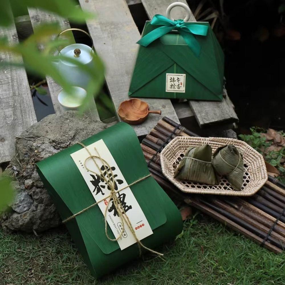 Premium Zongzi Gift Box Portable Luxury Gift Box Gift Bag Empty Packaging Box Festival Present